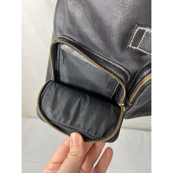 GIANI BERNINI Black Leather Backpack - Picture 3 of 16